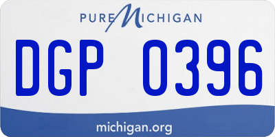 MI license plate DGP0396