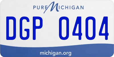 MI license plate DGP0404