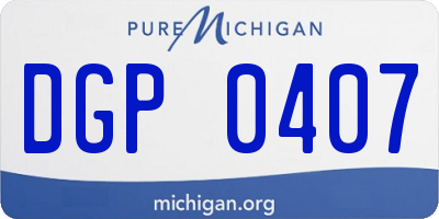 MI license plate DGP0407