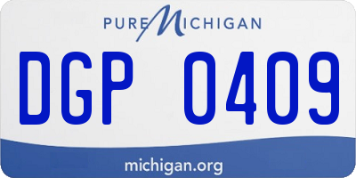 MI license plate DGP0409