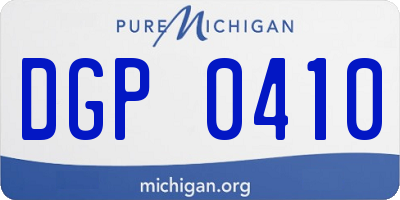 MI license plate DGP0410