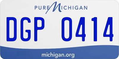 MI license plate DGP0414