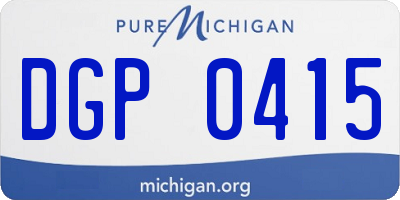 MI license plate DGP0415