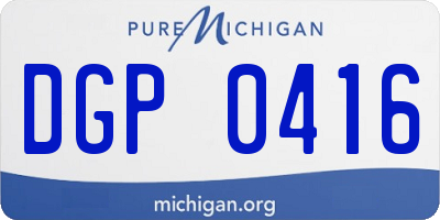 MI license plate DGP0416