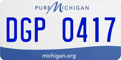 MI license plate DGP0417