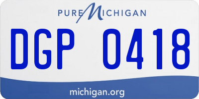 MI license plate DGP0418