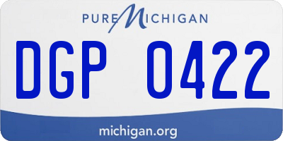 MI license plate DGP0422
