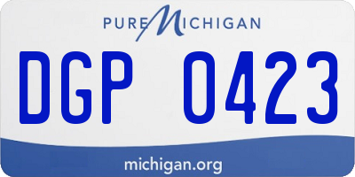 MI license plate DGP0423