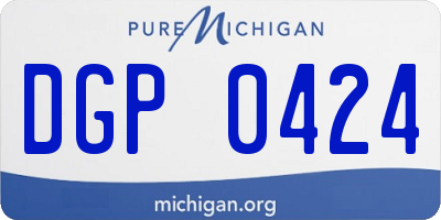 MI license plate DGP0424