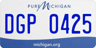MI license plate DGP0425