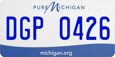 MI license plate DGP0426