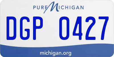 MI license plate DGP0427