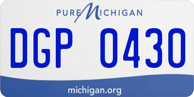 MI license plate DGP0430