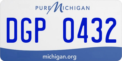 MI license plate DGP0432