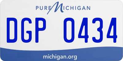 MI license plate DGP0434