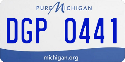MI license plate DGP0441