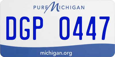 MI license plate DGP0447