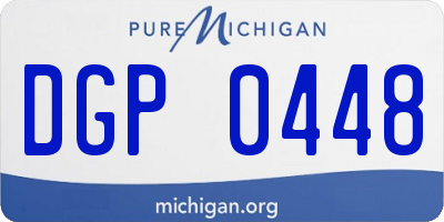 MI license plate DGP0448