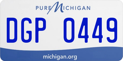MI license plate DGP0449