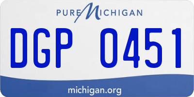 MI license plate DGP0451