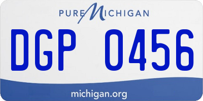 MI license plate DGP0456
