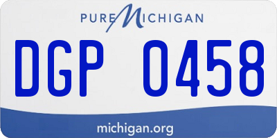 MI license plate DGP0458