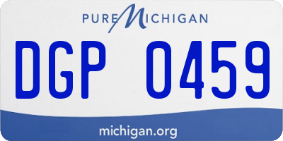 MI license plate DGP0459