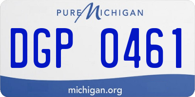 MI license plate DGP0461
