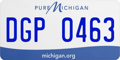 MI license plate DGP0463