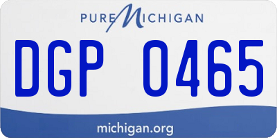 MI license plate DGP0465