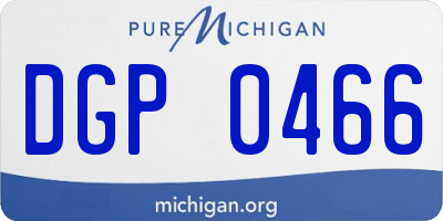 MI license plate DGP0466