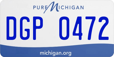 MI license plate DGP0472