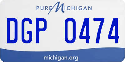 MI license plate DGP0474
