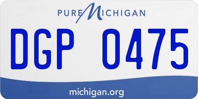 MI license plate DGP0475