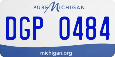 MI license plate DGP0484