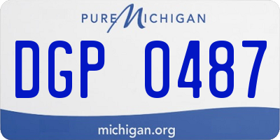 MI license plate DGP0487