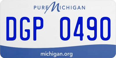 MI license plate DGP0490