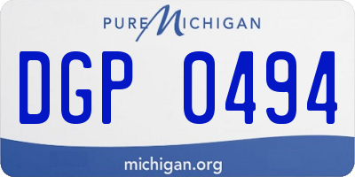 MI license plate DGP0494
