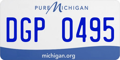 MI license plate DGP0495