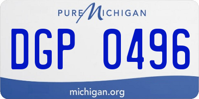 MI license plate DGP0496