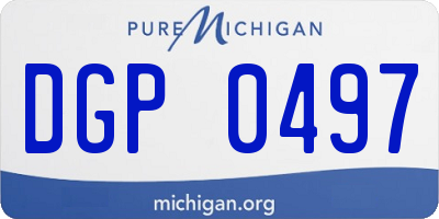 MI license plate DGP0497