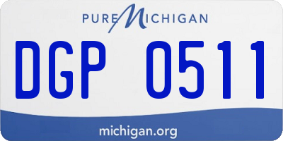 MI license plate DGP0511