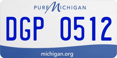 MI license plate DGP0512