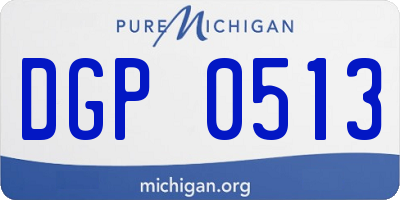 MI license plate DGP0513