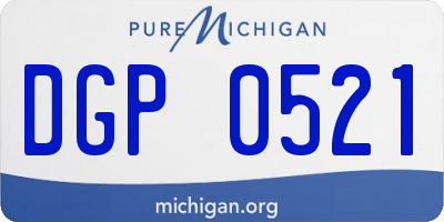 MI license plate DGP0521