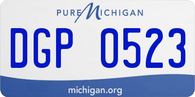 MI license plate DGP0523