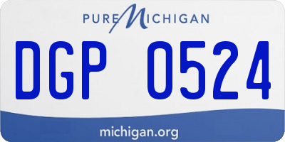 MI license plate DGP0524