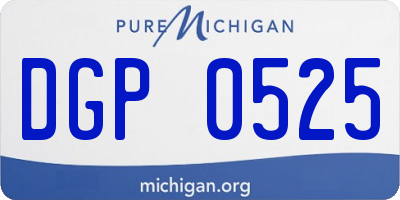 MI license plate DGP0525
