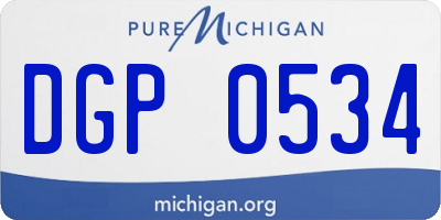 MI license plate DGP0534