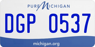 MI license plate DGP0537